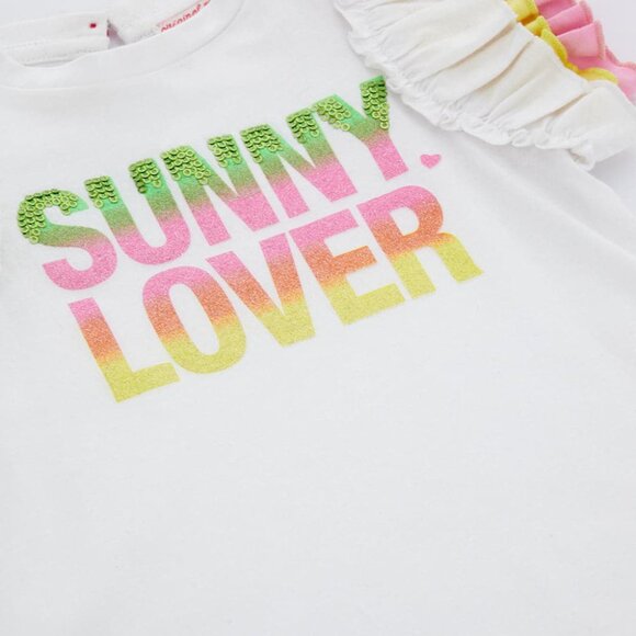 💥 SUMMER SALE - Sunny Lover White Glitter T-Shirt — Made to Sparkle - Picture 2 of 3